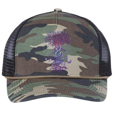 Abstract Madala Geometric Dna Tree Life Gift Esoteric Geometry Gift Retro Rope Trucker Hat Cap