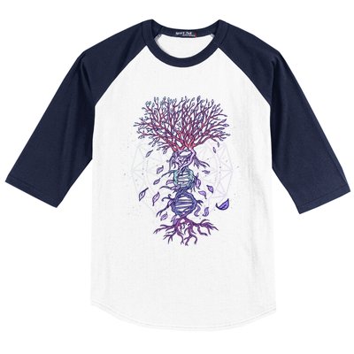 Abstract Madala Geometric Dna Tree Life Gift Esoteric Geometry Gift Baseball Sleeve Shirt