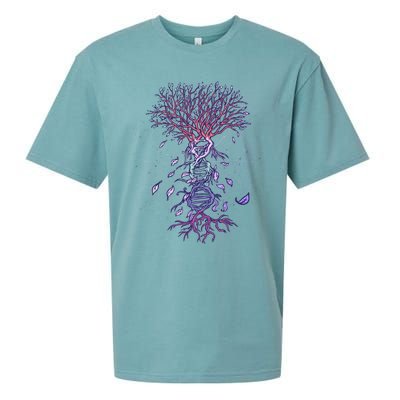 Abstract Madala Geometric Dna Tree Life Gift Esoteric Geometry Gift Sueded Cloud Jersey T-Shirt