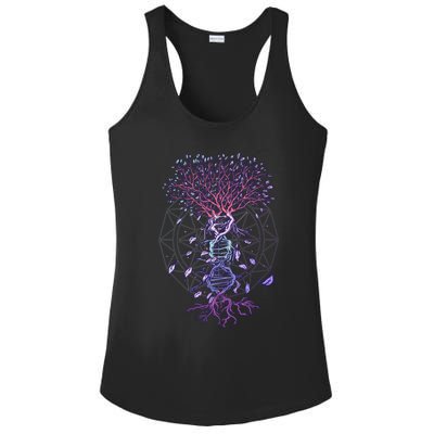 Abstract Madala Geometric Dna Tree Life Gift Esoteric Geometry Gift Ladies PosiCharge Competitor Racerback Tank