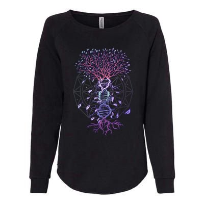 Abstract Madala Geometric Dna Tree Life Gift Esoteric Geometry Gift Womens California Wash Sweatshirt