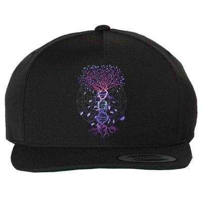 Abstract Madala Geometric Dna Tree Life Gift Esoteric Geometry Gift Wool Snapback Cap