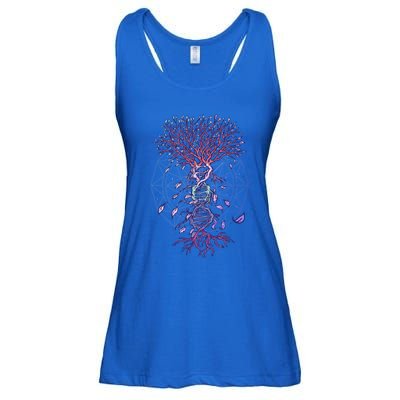 Abstract Madala Geometric Dna Tree Life Gift Esoteric Geometry Gift Ladies Essential Flowy Tank