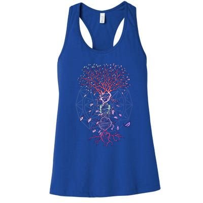 Abstract Madala Geometric Dna Tree Life Gift Esoteric Geometry Gift Women's Racerback Tank