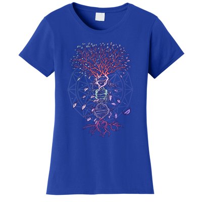 Abstract Madala Geometric Dna Tree Life Gift Esoteric Geometry Gift Women's T-Shirt