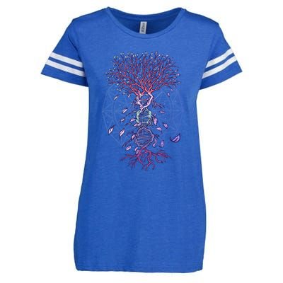 Abstract Madala Geometric Dna Tree Life Gift Esoteric Geometry Gift Enza Ladies Jersey Football T-Shirt