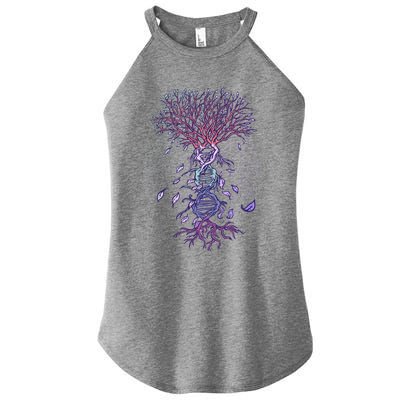 Abstract Madala Geometric Dna Tree Life Gift Esoteric Geometry Gift Women's Perfect Tri Rocker Tank