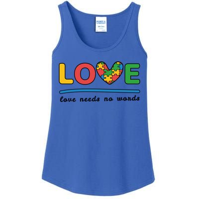 Autism Meaningful Gift Love Needs No Words Gift Ladies Essential Tank