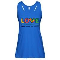 Autism Meaningful Gift Love Needs No Words Gift Ladies Essential Flowy Tank