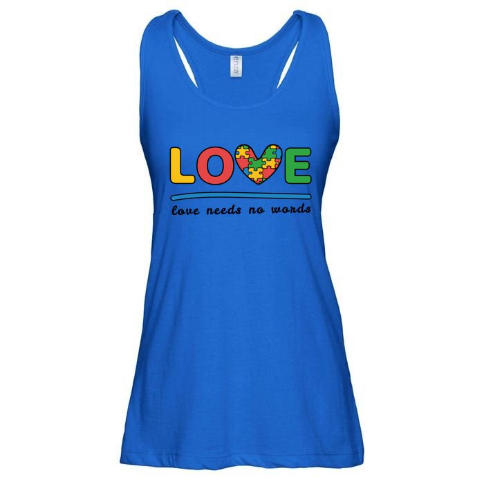 Autism Meaningful Gift Love Needs No Words Gift Ladies Essential Flowy Tank