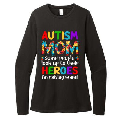 Autism Mom Gift Some People Look Up To Their Heroes Gift Womens CVC Long Sleeve Shirt