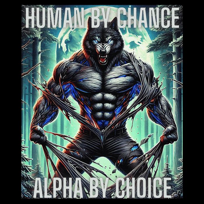 Alpha Male Human By Chance Alpha By Choice Alpha Wolf Sweatshirt