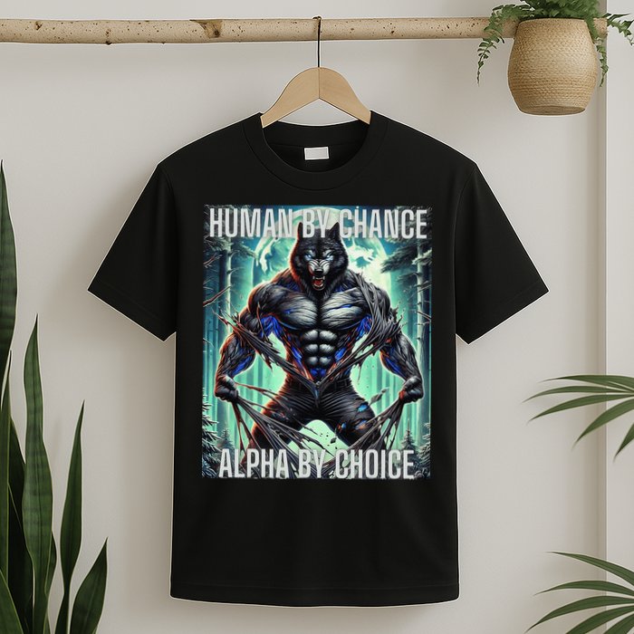 Alpha Male Human By Chance Alpha By Choice Alpha Wolf T-Shirt