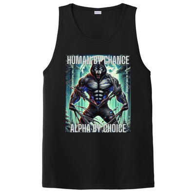 Alpha Male Human By Chance Alpha By Choice Alpha Wolf PosiCharge Competitor Tank