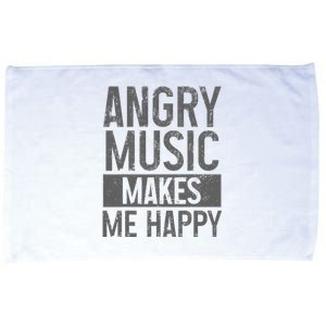 Angry Music Heavy Metal Death Metal Metalhead Metal Fan Microfiber Hand Towel