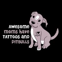 Awesome Moms Have Tattoos And Pitbulls Pit Bull Terrier Meaningful Gift Cooling Performance Crew T-Shirt