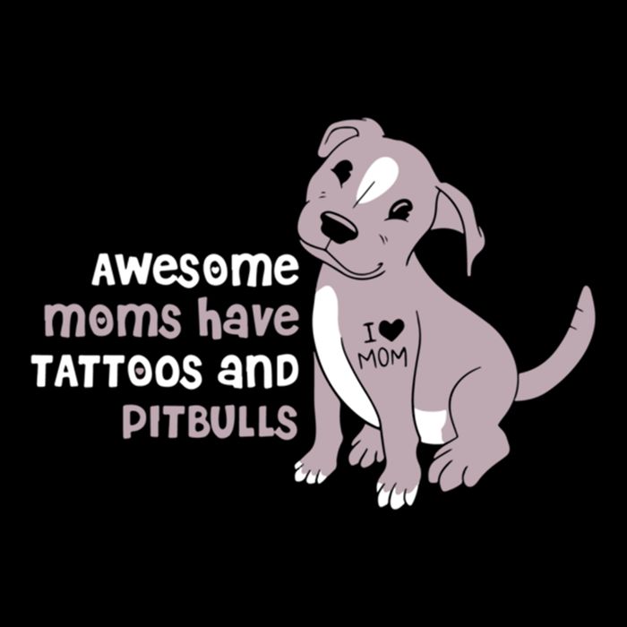 Awesome Moms Have Tattoos And Pitbulls Pit Bull Terrier Meaningful Gift Cooling Performance Crew T-Shirt