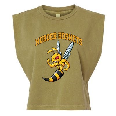 Angry Murder Hornets Garment-Dyed Women's Muscle Tee