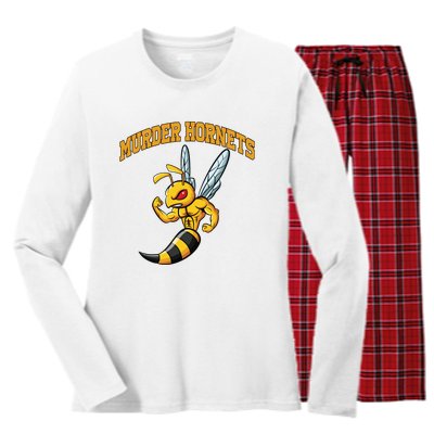 Angry Murder Hornets Women's Long Sleeve Flannel Pajama Set 