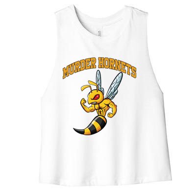 Angry Murder Hornets Women's Racerback Cropped Tank