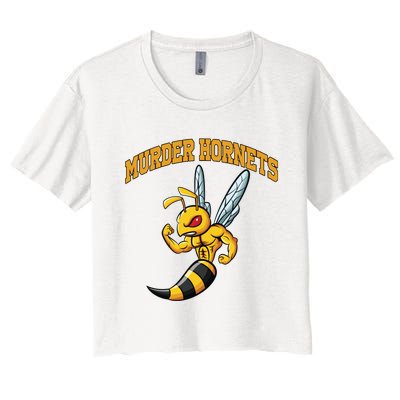 Angry Murder Hornets Women's Crop Top Tee