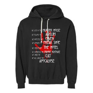 American Movies Horror Story Halloween Garment-Dyed Fleece Hoodie