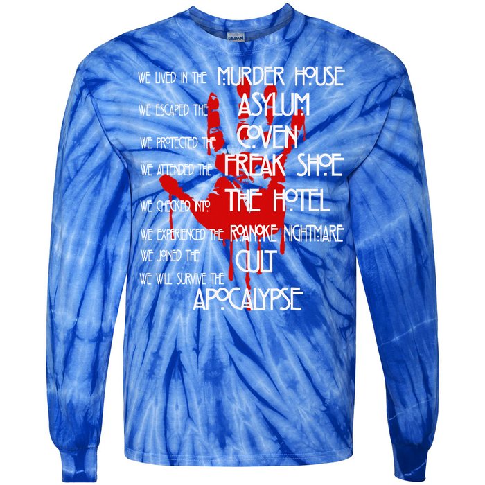 American Movies Horror Story Halloween Tie-Dye Long Sleeve Shirt