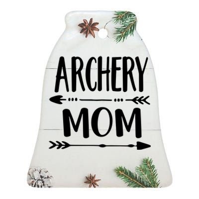 Archery Mom Hunting Archer Bow Hunter Arrow Tee Ceramic Bell Ornament