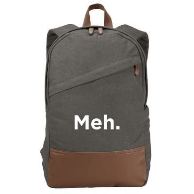 A Meh. Humorous Cotton Canvas Backpack