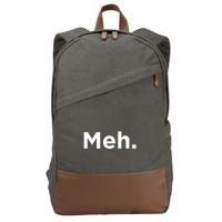 A Meh. Humorous Cotton Canvas Backpack
