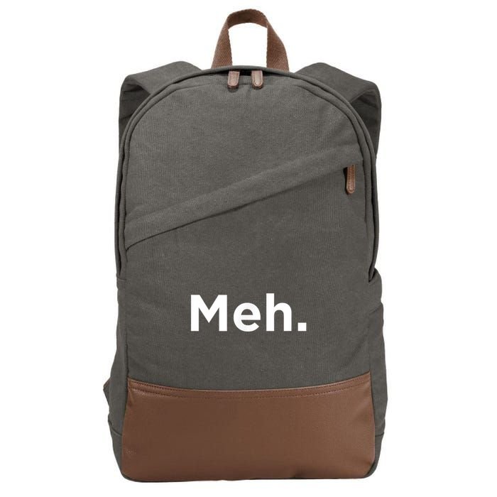 A Meh. Humorous Cotton Canvas Backpack