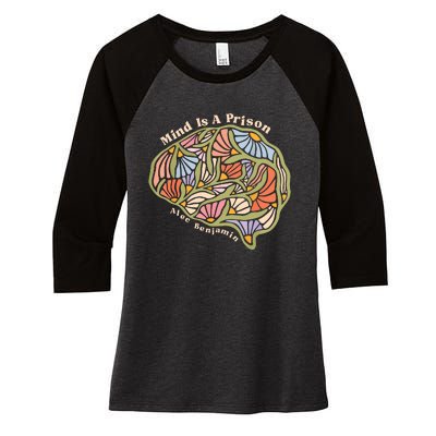 Alec Mind Is A Prison Benjamin Women's Tri-Blend 3/4-Sleeve Raglan Shirt