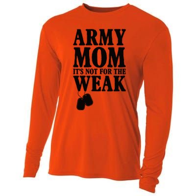 Army Mother Its Not For The Weak | Military Mom Army Cooling Performance Long Sleeve Crew