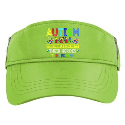 Autism Mom I'm Raising My Hero Awareness Puzzle Adult Drive Performance Visor