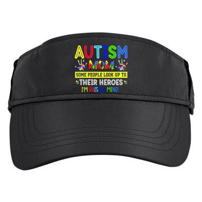 Autism Mom I'm Raising My Hero Awareness Puzzle Adult Drive Performance Visor