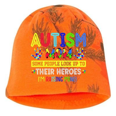 Autism Mom I'm Raising My Hero Awareness Puzzle Kati - Camo Knit Beanie