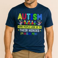 Autism Mom I'm Raising My Hero Awareness Puzzle Cooling Performance Crew T-Shirt