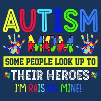 Autism Mom I'm Raising My Hero Awareness Puzzle Cooling Performance Crew T-Shirt