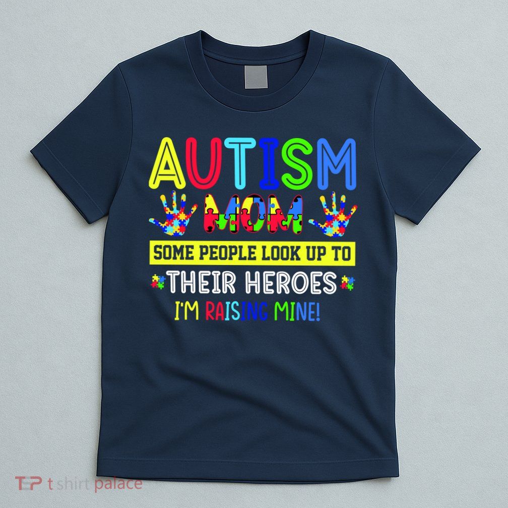 Autism Mom I'm Raising My Hero Awareness Puzzle T-Shirt