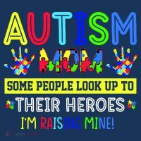 Autism Mom I'm Raising My Hero Awareness Puzzle T-Shirt