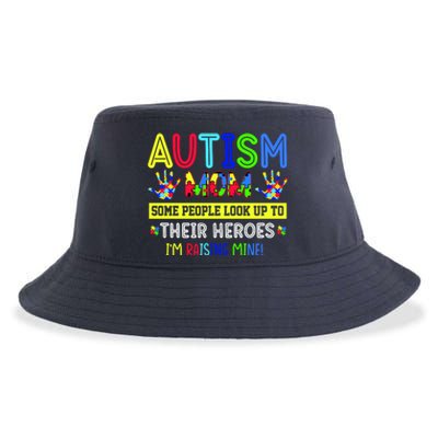 Autism Mom I'm Raising My Hero Awareness Puzzle Sustainable Bucket Hat