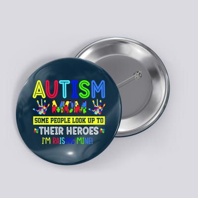 Autism Mom I'm Raising My Hero Awareness Puzzle Button