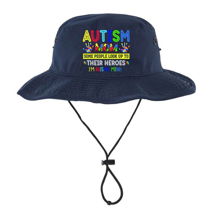 Autism Mom I'm Raising My Hero Awareness Puzzle Legacy Cool Fit Booney Bucket Hat