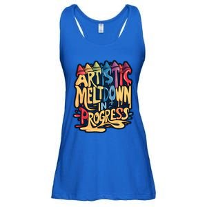 Artistic Meltdown In Progress Gift Ladies Essential Flowy Tank