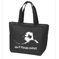 Alaska Map Isnt Texas Cute Funny Design Zip Tote Bag