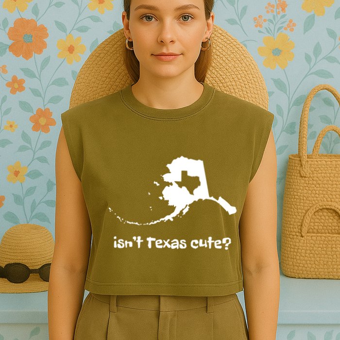 Alaska Map Isnt Texas Cute Funny Design Garment-Dyed Women's Muscle Tee