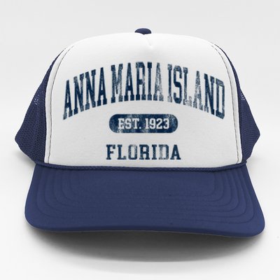 Anna Maria Island Florida Retro Preppy Throwback Souvenir Trucker Hat