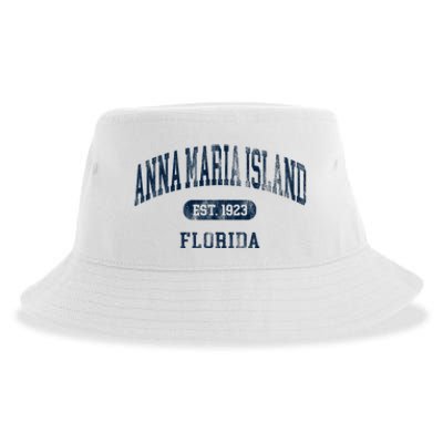 Anna Maria Island Florida Retro Preppy Throwback Souvenir Sustainable Bucket Hat