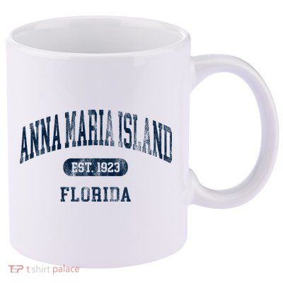 Anna Maria Island Florida Retro Preppy Throwback Souvenir 11oz C Handle Ceramic Mug