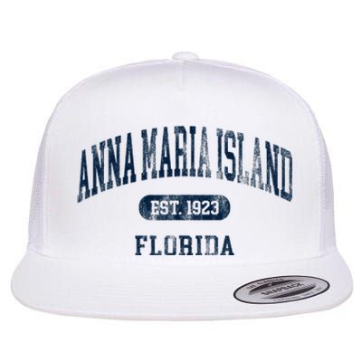 Anna Maria Island Florida Retro Preppy Throwback Souvenir Flat Bill Trucker Hat